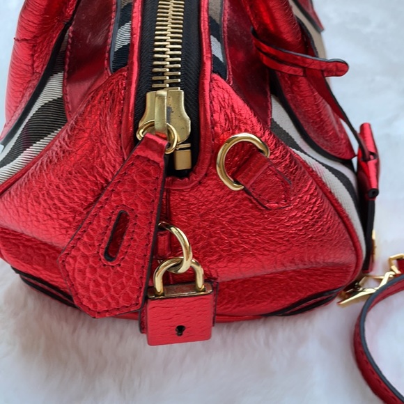Burberry prosum metallic red bag - Picture 5 of 12
